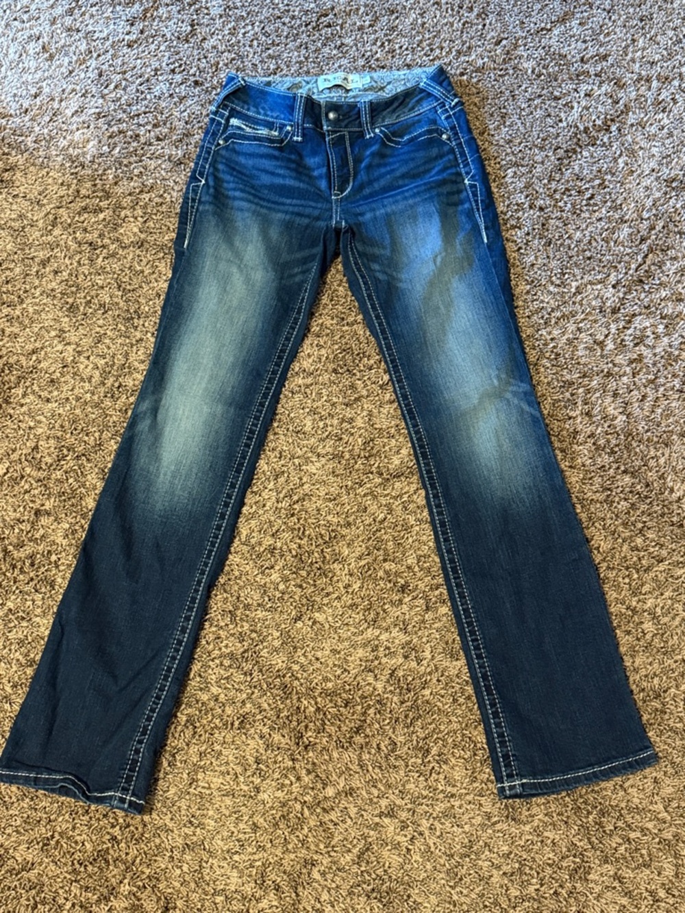 Ariat Dark Blue Flare Jeans with Contrast Stitching
